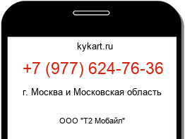 Информация о номере телефона +7 (977) 624-76-36: регион, оператор
