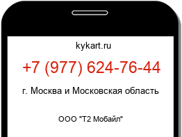 Информация о номере телефона +7 (977) 624-76-44: регион, оператор