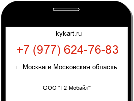Информация о номере телефона +7 (977) 624-76-83: регион, оператор
