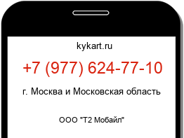 Информация о номере телефона +7 (977) 624-77-10: регион, оператор