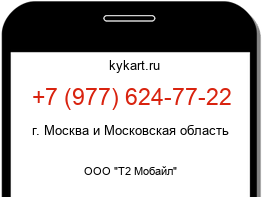 Информация о номере телефона +7 (977) 624-77-22: регион, оператор