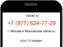 Информация о номере телефона +7 (977) 624-77-29: регион, оператор