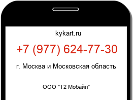 Информация о номере телефона +7 (977) 624-77-30: регион, оператор