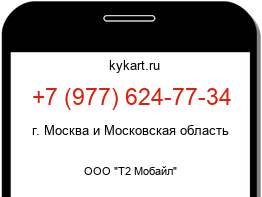 Информация о номере телефона +7 (977) 624-77-34: регион, оператор