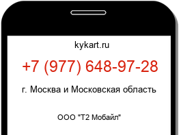 Информация о номере телефона +7 (977) 648-97-28: регион, оператор