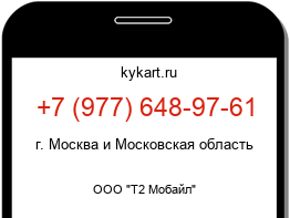 Информация о номере телефона +7 (977) 648-97-61: регион, оператор