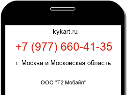 Информация о номере телефона +7 (977) 660-41-35: регион, оператор