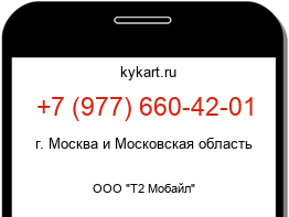 Информация о номере телефона +7 (977) 660-42-01: регион, оператор