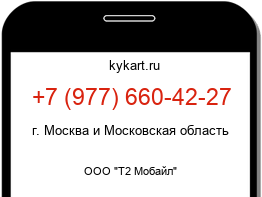 Информация о номере телефона +7 (977) 660-42-27: регион, оператор