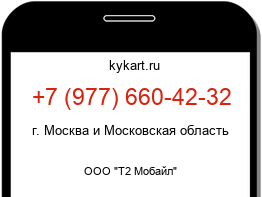 Информация о номере телефона +7 (977) 660-42-32: регион, оператор