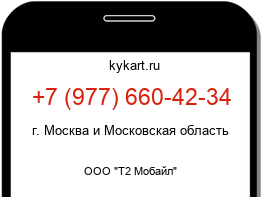 Информация о номере телефона +7 (977) 660-42-34: регион, оператор