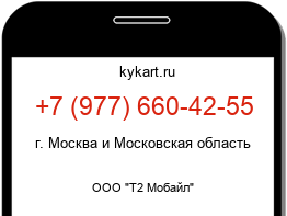 Информация о номере телефона +7 (977) 660-42-55: регион, оператор