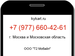 Информация о номере телефона +7 (977) 660-42-61: регион, оператор