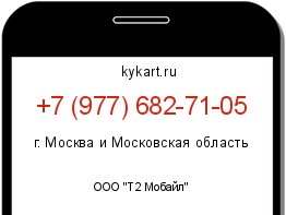 Информация о номере телефона +7 (977) 682-71-05: регион, оператор