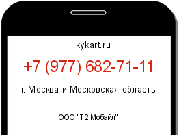 Информация о номере телефона +7 (977) 682-71-11: регион, оператор