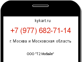 Информация о номере телефона +7 (977) 682-71-14: регион, оператор