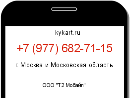 Информация о номере телефона +7 (977) 682-71-15: регион, оператор