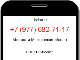 Информация о номере телефона +7 (977) 682-71-17: регион, оператор