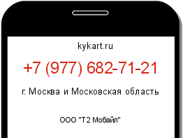 Информация о номере телефона +7 (977) 682-71-21: регион, оператор