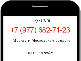 Информация о номере телефона +7 (977) 682-71-23: регион, оператор