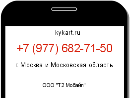Информация о номере телефона +7 (977) 682-71-50: регион, оператор