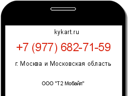 Информация о номере телефона +7 (977) 682-71-59: регион, оператор