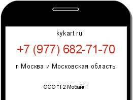 Информация о номере телефона +7 (977) 682-71-70: регион, оператор