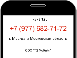 Информация о номере телефона +7 (977) 682-71-72: регион, оператор