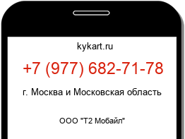 Информация о номере телефона +7 (977) 682-71-78: регион, оператор