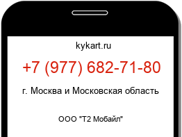 Информация о номере телефона +7 (977) 682-71-80: регион, оператор