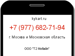 Информация о номере телефона +7 (977) 682-71-94: регион, оператор
