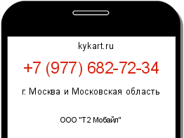 Информация о номере телефона +7 (977) 682-72-34: регион, оператор