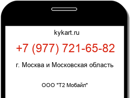 Информация о номере телефона +7 (977) 721-65-82: регион, оператор