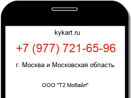 Информация о номере телефона +7 (977) 721-65-96: регион, оператор