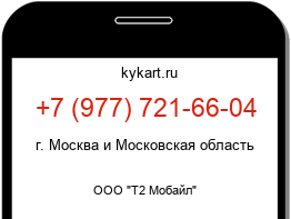 Информация о номере телефона +7 (977) 721-66-04: регион, оператор