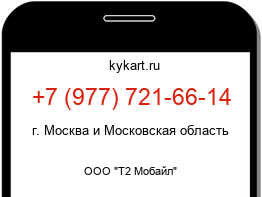 Информация о номере телефона +7 (977) 721-66-14: регион, оператор