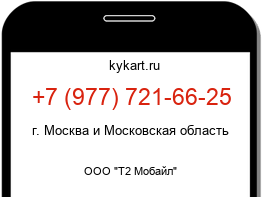 Информация о номере телефона +7 (977) 721-66-25: регион, оператор