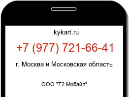 Информация о номере телефона +7 (977) 721-66-41: регион, оператор