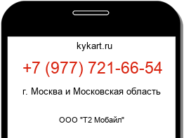 Информация о номере телефона +7 (977) 721-66-54: регион, оператор