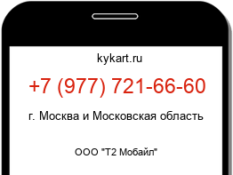 Информация о номере телефона +7 (977) 721-66-60: регион, оператор
