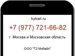 Информация о номере телефона +7 (977) 721-66-82: регион, оператор
