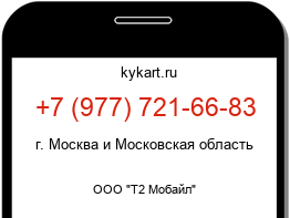 Информация о номере телефона +7 (977) 721-66-83: регион, оператор