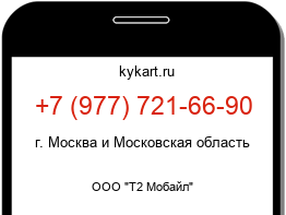 Информация о номере телефона +7 (977) 721-66-90: регион, оператор