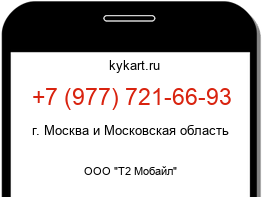 Информация о номере телефона +7 (977) 721-66-93: регион, оператор