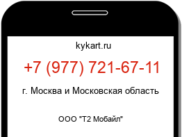 Информация о номере телефона +7 (977) 721-67-11: регион, оператор