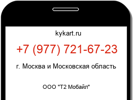 Информация о номере телефона +7 (977) 721-67-23: регион, оператор
