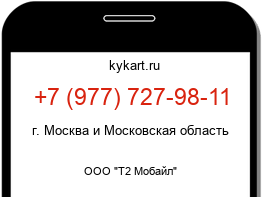 Информация о номере телефона +7 (977) 727-98-11: регион, оператор