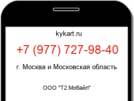 Информация о номере телефона +7 (977) 727-98-40: регион, оператор