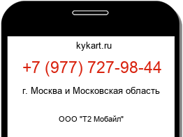 Информация о номере телефона +7 (977) 727-98-44: регион, оператор