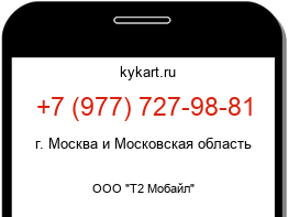 Информация о номере телефона +7 (977) 727-98-81: регион, оператор